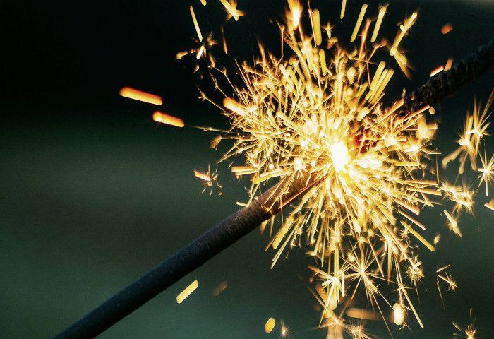 a close up of a sparkler